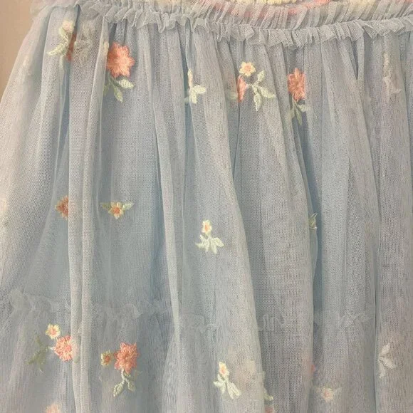 Ivy City Co Blue Embroidered Chantilly Dress - Picture 7 of 9